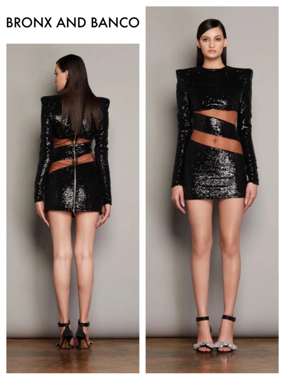 BRONX & BANCO Elise Noir Mini Dress